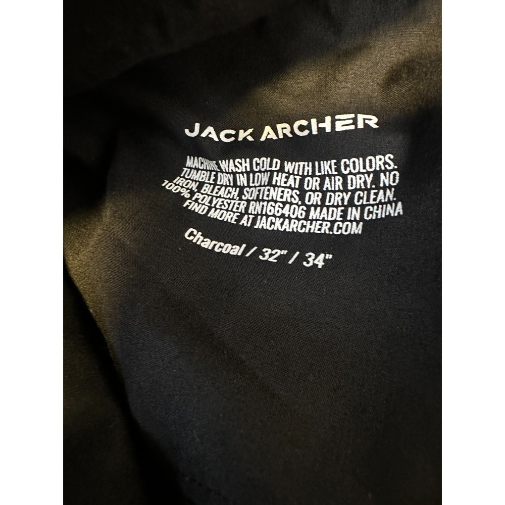 Jack Archer Jetsetter Tech Pant 32 x 34 Charcoal Gray Performance Stretch Travel - Picture 7 of 9